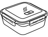 Kare Mikrodalga Saklama Kapları