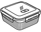 Kare Süzgeçli Saklama Kapları